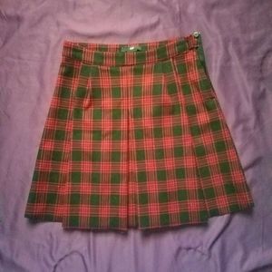 H&M Plaid Pleated Skirt
